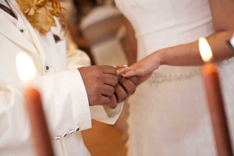 Traditional wedding ring ceremony
